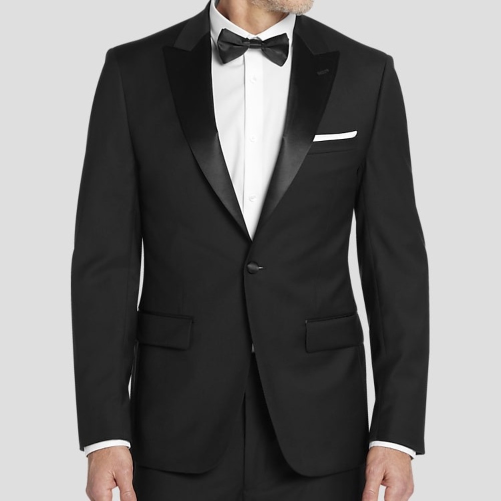 Calvin Klein Black Tuxedo with Satin Lapel